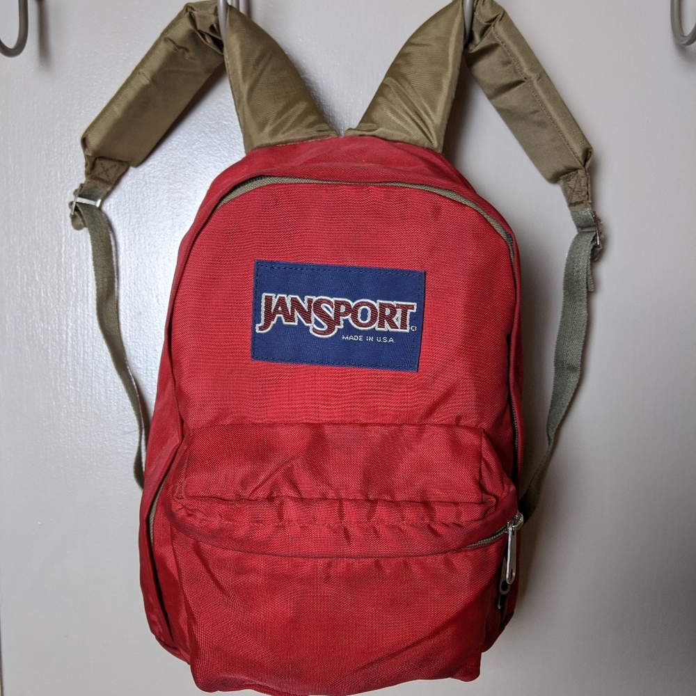 Early 90's Jansport Red Mini Backpack Vtg USA